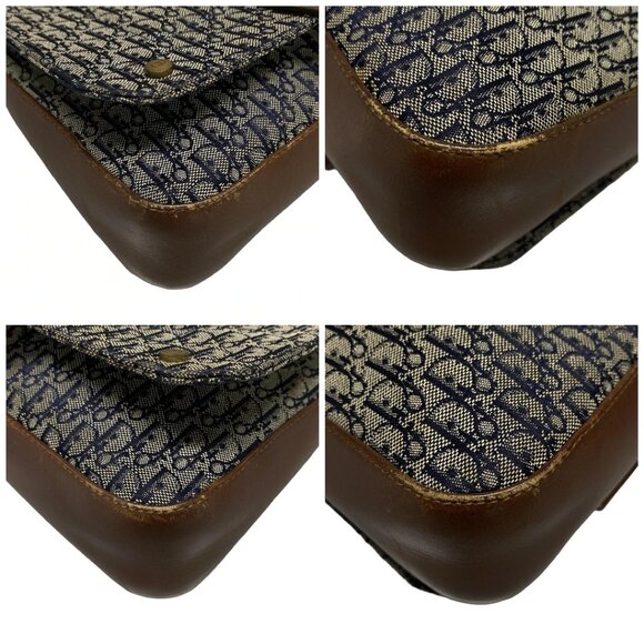 Auth DIOR/ChristianDior Street Chic, Trotter - Navy Cream Dark Brown Jacquard - Picture 16 of 16